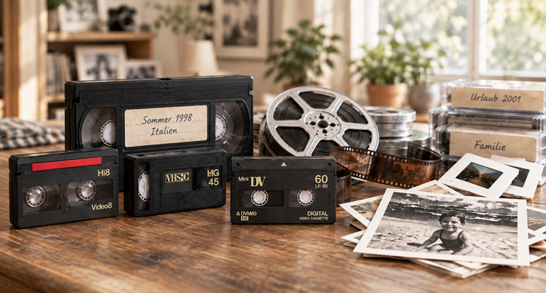 FOTO W in Emden - wir digitalisieren Ihre Videokassetten VHS, Hi8, Video8, Digital8, MiniDV, Schmalfilm Super8, Normal8, Fotos und Dias